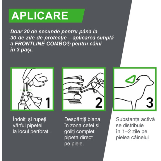 Frontline Combo Spot-On XL – Soluție Antiparazitară Externă pentru Câini de Talie Mare (40–60 kg) – 3 Pipete